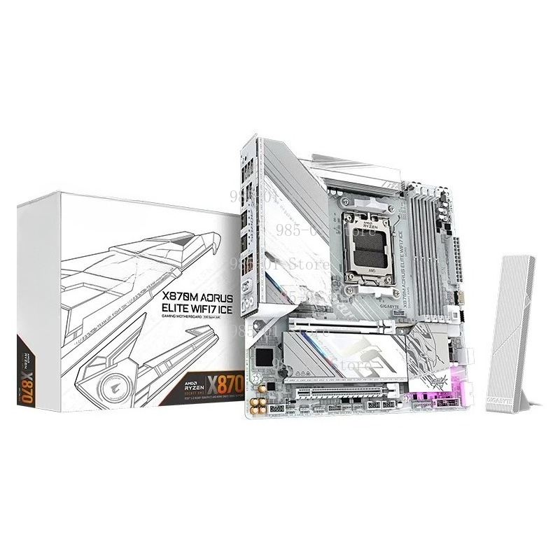 X870E Atx Motherboard - Weißes ATX X870M Mainboard, WIFI7 &