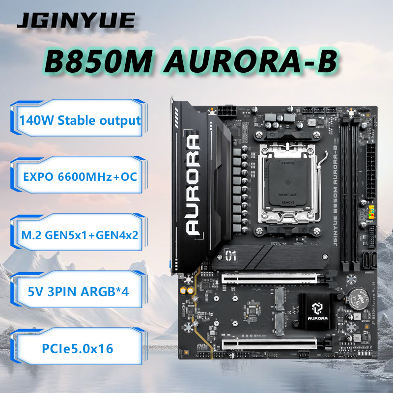 JGINYUE B850M AURORA-B Neues M – Am5 Micro Atx Pcie 5.0 Motherboard Bewertung und Preis
