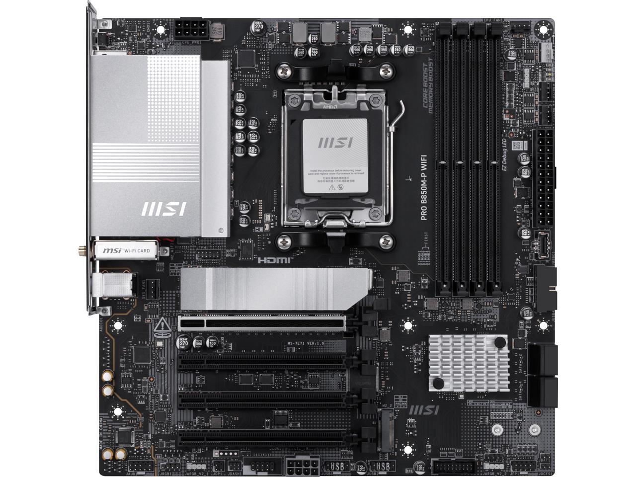 MSI PRO B850M-P WIFI AM5 AMD B – Am5 Micro Atx Pcie 5.0 Motherboard Bewertung und Preis