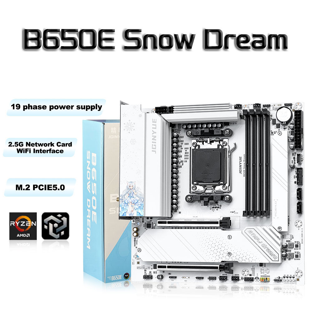 JGINYUE B650E Snow Dream AM5 M – Am5 Micro Atx Pcie 5.0 Motherboard Bewertung und Preis