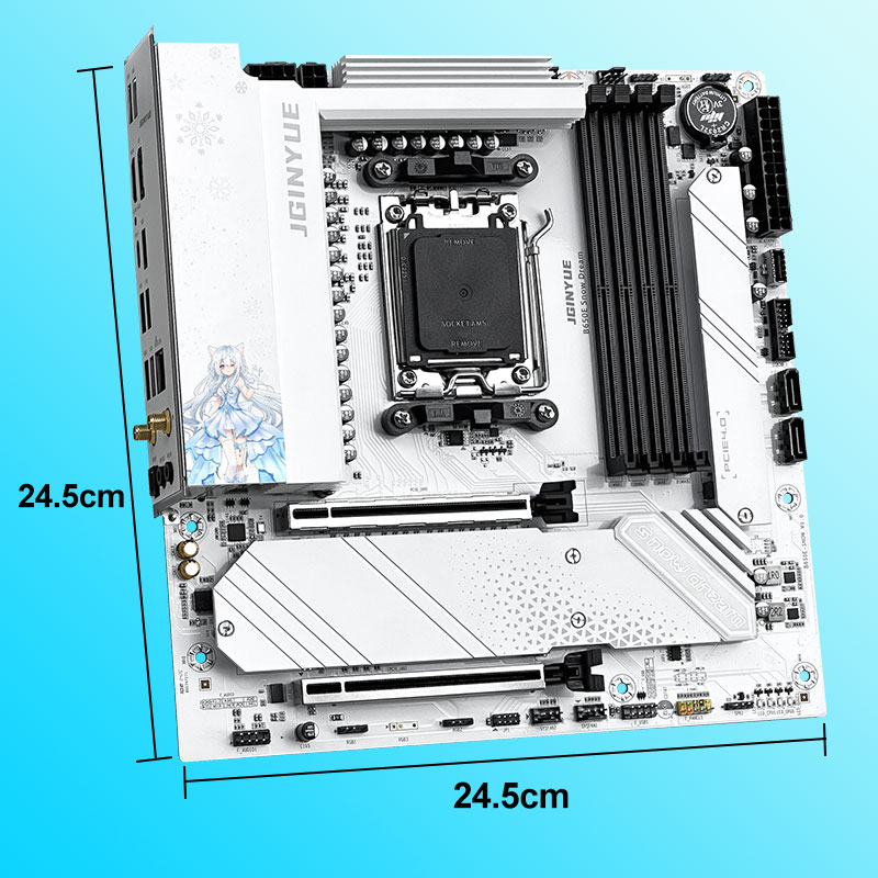 JGINYUE B650E Snow Dream AM5 M – Am5 Micro Atx Pcie 5.0 Motherboard Bewertung und Preis